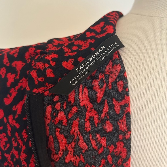 Zara long sleeve ruffle crepe mini dress - Picture 6 of 8